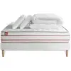 Image de Pack Prêt A Dormir Matelas Le Doux 140x190cm Memoire De Forme - Ep. 24cm + Sommier Blanc + 2 Oreillers + Couette 240x220