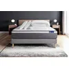 Image de Pack Prêt À Dormir Matelas Actiflex Plus 140x190 Ressorts Ensachés+mémoire De Forme + Sommier Kit Gris + 2 Oreiller