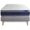 Image de Ensemble Matelas Sommier 90x190 cm - Sommier Gris (en kit) - Actiflex Morpho