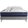 Image de Pack lit complet - matelas 160x200 cm + sommier tapissier à lattes (en kit) + 2 oreillers + couette - actiflex tech Soutien morphologique