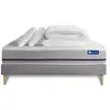 Image de Pack lit complet - matelas 160x200 cm + sommier tapissier à lattes (en kit) + 2 oreillers + couette - actiflex soft Marque Française