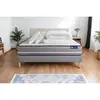 Image de Pack Prêt À Dormir Matelas Ressorts Ensachés Actiflex Pur 200x200 3zones De Confort + Sommier Kit Gris + 2 Oreiller