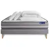 Image de Pack lit complet - matelas 160x200 cm + sommier tapissier à lattes (en kit) + 2 oreillers + couette - actiflex pur Fabrication portugaise