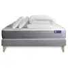 Image de Pack lit complet - matelas 160x200 cm + sommier tapissier à lattes (en kit) + 2 oreillers + couette - actilatex dream Technologie bi-matière