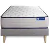 Image de Ensemble Matelas Latex Et Mémoire De Forme Actilatex Form 90x200 Cm 5zones De Confort + Sommier Kit Gris