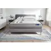 Image de Pack Prêt À Dormir Matelas Actilatex 200x200cm À Mémoire De Forme + Latex + Sommier Kit Gris + 2 Oreillers + Couett
