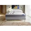 Image de Pack Prêt À Dormir Matelas Mémoire De Forme Actimemo Zen 200x200 7zones De Confort + Sommier Kit Gris + 2 Oreillers