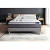 Image de Pack lit complet 180x200 cm - Matelas + Sommier Gris (en kit) + 2 oreillers + Couette - ActiMemo Plu