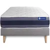 Image de Ensemble Matelas Mémoire De Forme Actimemo Morpho 90x190 Maxi Épaisseur 5zones De Confort + Sommier Kit Gris