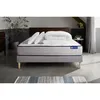 Image de Pack Prêt À Dormir Matelas Mémoire De Forme Actimemo Form 160x200 Cm 5zones Confort + Sommier Kit Gris + 2 Oreiller
