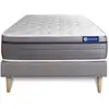 Image de Ensemble Matelas Ressorts Ensachés+mémoire De Forme Actiflex Zen 80x190 Maxi Épaisseur 7zones De Confort + Sommier