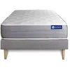 Image de Ensemble Matelas Sommier 80x200 cm - Sommier Gris (en kit) - Actiflex Dream