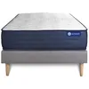 Image de Ensemble Matelas Actiflex Life 80x200 Ressorts Ensachés Et Mémoire De Forme 5zones De Confort + Sommier Kit Gris