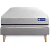Image de Ensemble Matelas 80x200 Actiflex Soft 3zones De Confort + Sommier Kit Gris