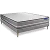Image de Ensemble Matelas Ressorts Ensachés Actiflex Pur 120x200cm 3zones De Confort + Sommier Kit Gris