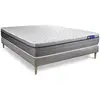 Image de Ensemble Matelas Latex+mémoire De Forme Actilatex Zen 120x200 Maxi Épaisseur 7zones De Confort + Sommier Kit Gris