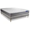 Image de Ensemble Matelas Sommier 120x190 cm - Sommier Gris (en kit) - Actilatex Zen