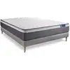 Image de Ensemble Matelas Actilatex Plus 120x200 Latex+mémoire De Forme Maxi Épaisseur 7zones De Confort + Sommier Kit Gris