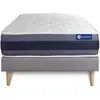 Image de Ensemble Matelas Latex+mémoire De Forme Actilatex Morpho 80x200 Maxi Épaisseur 5zones De Confort + Sommier Kit Gris