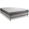 Image de Ensemble Matelas Sommier 120x190 cm - Sommier Gris (en kit) - Actilatex Relax