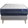 Image de Ensemble Matelas Actilatex Tech 80x190 Mémoire De Forme Maxi Épaisseur 5zones De Confort + Sommier Kit Gris