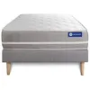 Image de Ensemble Matelas Sommier 80x200 cm - Sommier Gris (en kit) - Actilatex Touch