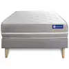 Image de Ensemble Matelas Latex + Mémoire De Forme Actilatex Touch 80x190 3zones De Confort + Sommier Kit Gris