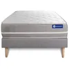 Image de Ensemble Matelas Sommier 80x190 cm - Sommier Gris (en kit) - Actilatex Touch