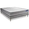 Image de Ensemble Matelas Sommier 120x190 cm - Sommier Gris (en kit) - Actilatex Pur