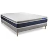Image de Ensemble Matelas Sommier 120x200 cm - Sommier Gris (en kit) - Actimemo Confort