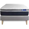 Image de Ensemble Matelas Sommier 80x200 cm - Sommier Gris (en kit) - Actimemo Confort