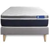 Image de Ensemble Actimemo Confort Matelas Mémoire De Forme 80x190 Cm Maxi Épaisseur 7zones De Confort + Sommier Kit Gris