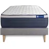 Image de Ensemble Matelas Sommier 80x200 cm - Sommier Gris (en kit) - Actimemo Max