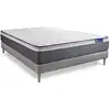 Image de Ensemble Matelas Actimemo Plus 120x190 Mémoire De Forme Maxi Épaisseur 7zones De Confort + Sommier Kit Gris