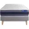 Image de Ensemble Matelas Mémoire De Forme Actimemo Morpho 80x190 Maxi Épaisseur 5zones De Confort + Sommier Kit Gris