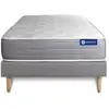 Image de Ensemble Matelas Actimemo Dream Mémoire De Forme 80x190 Cm 5zones De Confort + Sommier Kit Gris