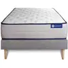 Image de Ensemble Matelas Mémoire De Forme Actimemo Form 80x200 Cm 5zones De Confort + Sommier Kit Gris
