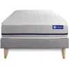 Image de Ensemble Matelas 80x200 Actimemo Soft 3zones De Confort + Sommier Kit Gris