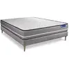Image de Ensemble Matelas À Mémoire Actimemo Pur 120x200cm 3zones De Confort + Sommier Kit Gris