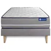 Image de Ensemble Matelas Sommier 80x200 cm - Sommier Gris (en kit) - Actimemo Pur
