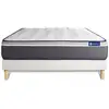 Image de Ensemble Matelas Actiflex Plus 120x200 Ressorts Ensachés+mémoire De Forme Maxi Épaisseur 7zones De Confort + Sommie