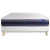 Image de Ensemble Matelas Sommier 120x190 cm - Sommier Blanc (en kit) - Actiflex Morpho