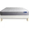 Image de Ensemble Matelas Actiflex Dream Ressorts Ensachés Et Mémoire De Forme 120x190 Cm 5zones De Confort + Sommier Kit Bl