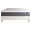 Image de Ensemble Matelas Sommier 120x200 cm - Sommier Blanc (en kit) - Actilatex Zen