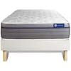 Image de Ensemble Matelas Sommier 80x190 cm - Sommier Blanc (en kit) - Actilatex Zen