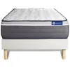Image de Ensemble Matelas Sommier 80x200 cm - Sommier Blanc (en kit) - Actilatex Plus