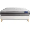 Image de Ensemble Matelas Sommier 120x200 cm - Sommier Blanc (en kit) - Actilatex Relax