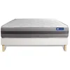 Image de Ensemble Matelas Sommier 120x190 cm - Sommier Blanc (en kit) - Actilatex Relax