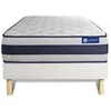 Image de Ensemble Matelas Sommier 80x190 cm - Sommier Blanc (en kit) - Actilatex Ergo