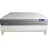 Image de Ensemble Matelas Actilatex Dream Latex Et Mémoire De Forme 120x200 Cm 5zones De Confort + Sommier Kit Blanc